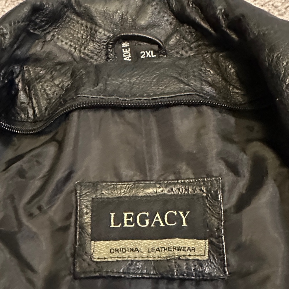 Legacy Americana Leather Patchwork Jacket USA Eag… - image 4